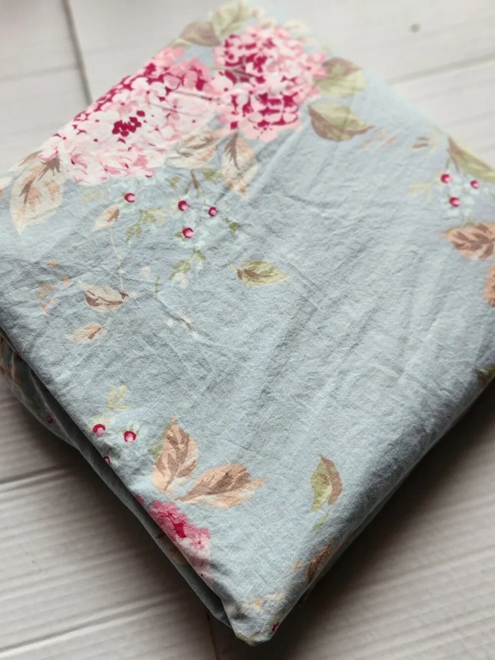 Rachel Ashwell Simply Shabby Chic Belle Hydrangea Blue KING Duvet Cover 104 X92